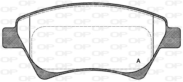 OPEN PARTS Комплект тормозных колодок, дисковый тормоз BPA0976.00